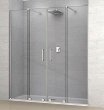 Mampara frontal DEYBAN LIVERPOOL con 2 fijos y 2 puertas correderas centrales