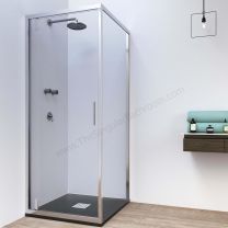 Mampara frontal pivotante y lateral fijo DOCCIA MOCOA 