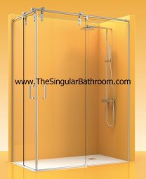 Mampara de ducha acero inox angular ATEMPO 300