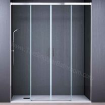 Mampara frontal DECORBAN DENIA con 2 fijo y 2 puerta corredera