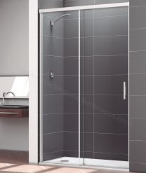 Mampara de ducha frontal DEYBAN ELVIRA 1 puerta corredera y 1 fijo