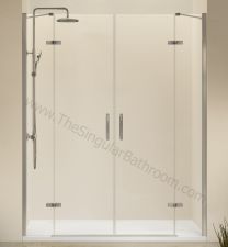 Mampara frontal KASSANDRA NARDI 2 fijos + 2 puertas abatibles