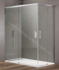 Mampara BASIC GME ANGULAR 2 fijos + 2 puertas correderas