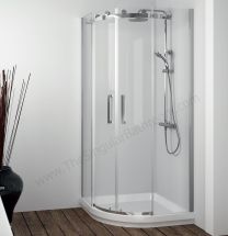 Mampara ducha KASSANDRA LIBERTY semicircular ACERO INOX.