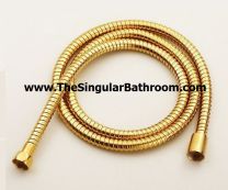 Manguera flexible para ducha color dorado alto brillo ORO GOLD 1,70 mts 