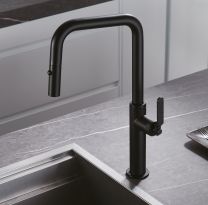 Grifo de cocina extraíble NIZA negro mate