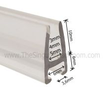 Perfil para puerta de vidrio de 3, 4 y 5 mm de mampara de ducha
