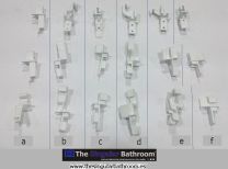 PIEZAS de plástico para puerta ducha parte inferior de mampara