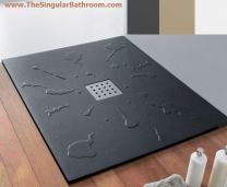Plato de ducha doccia GOTAS ACRILICO en color blanco, crema y grafito