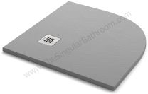 Plato de ducha KASSANDRA FONTANA textura piedra color gris cemento