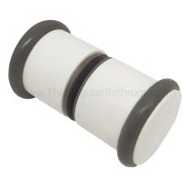 Pomo para puerta de mampara blanco 