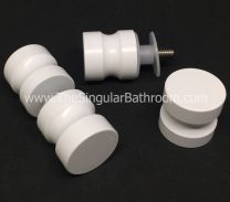 Pomo para puerta de mampara blanco 