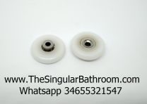 Rueda de mampara nylon de 27 mm de diámetro