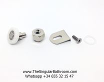 Rodamiento articulado para mampara semicircular