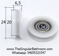 Roue de porte de douche