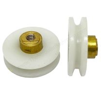 Rodamiento nylon acanalado de 23mm para mampara corredera