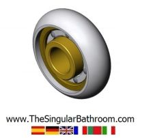 Roulette paroi de douche, roue de douche 20 mm