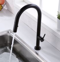 Grifo de cocina extraíble SAMOA negro mate