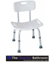Silla de ducha con respaldo.