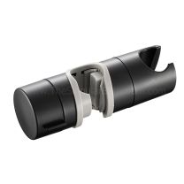 Soporte universal barra redonda para columna de ducha negro