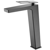 Grifo monomando de lavabo alto SUECIA negro mate