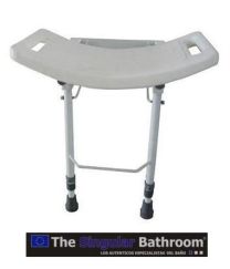 Silla de ducha a pared abatible con patas.