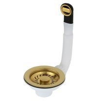 Válvula fregadero cocina rústico color bronce con rebosadero