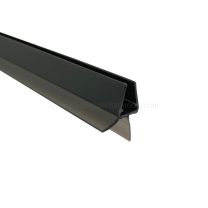 Vierteaguas inferior en negro para puerta de vidrio abatible o plegable