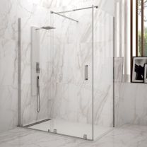 Mampara de ducha 1 fijo y una 1 puerta corredera VITRO GME con lateral fijo