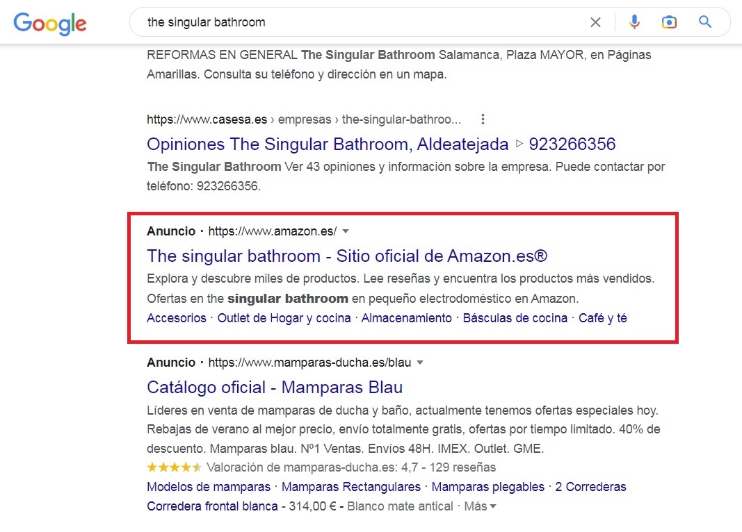 AMAZON ENGAÑA, no es sitio oficial the singular bathroom